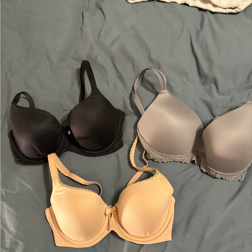 Victoria's Secret and Aerie Bras - Black, Gray, and Tan
